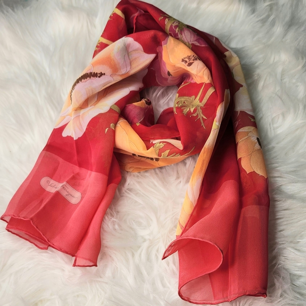 Salvatore Ferragamo Silk Scarf with Box